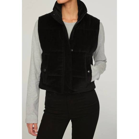 NEW DL1961 - WOMEN'S puffer vest in stretch velvet